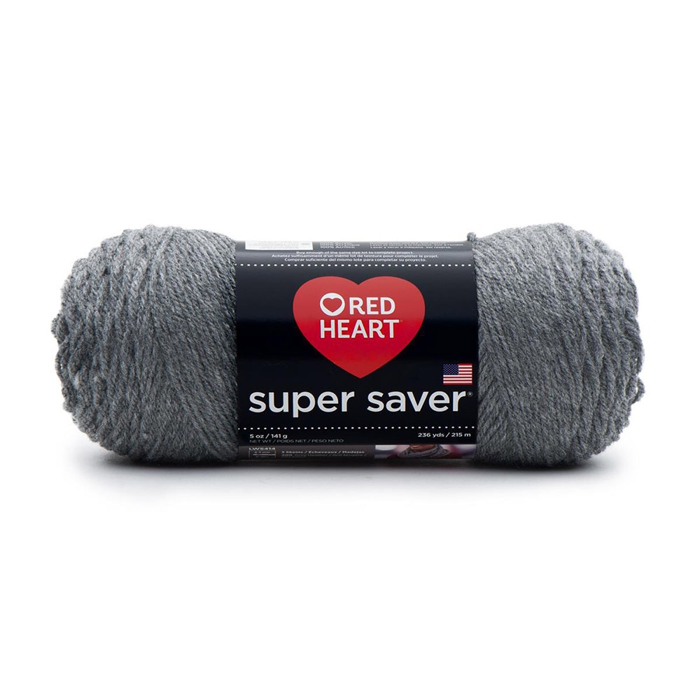 Craft Supplies, Art & School, Coats & Clark, Red Heart, Super Saver, Yarn, 583675, Grey Heather